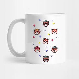 Red Panda - Retro 90s Pattern Mug